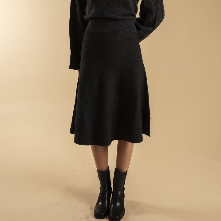 Darja Merino Skirt - Dark Grey