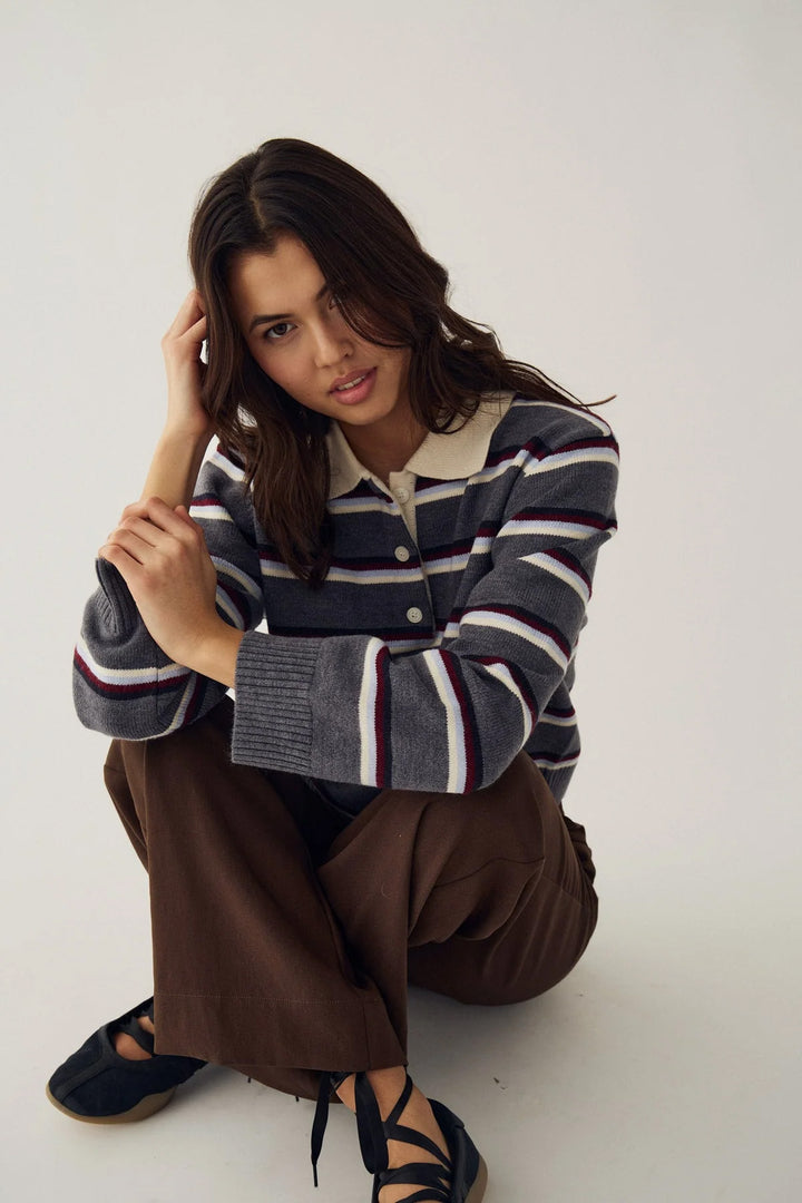 Merryl Knit - Grey Stripe