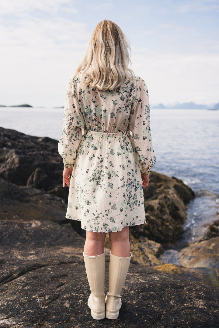 Anna Dress -  Green Tint Flower