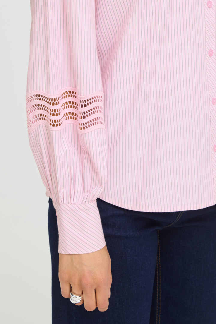 FRYARA Shirt 2 - SILVER PINK STRIPE