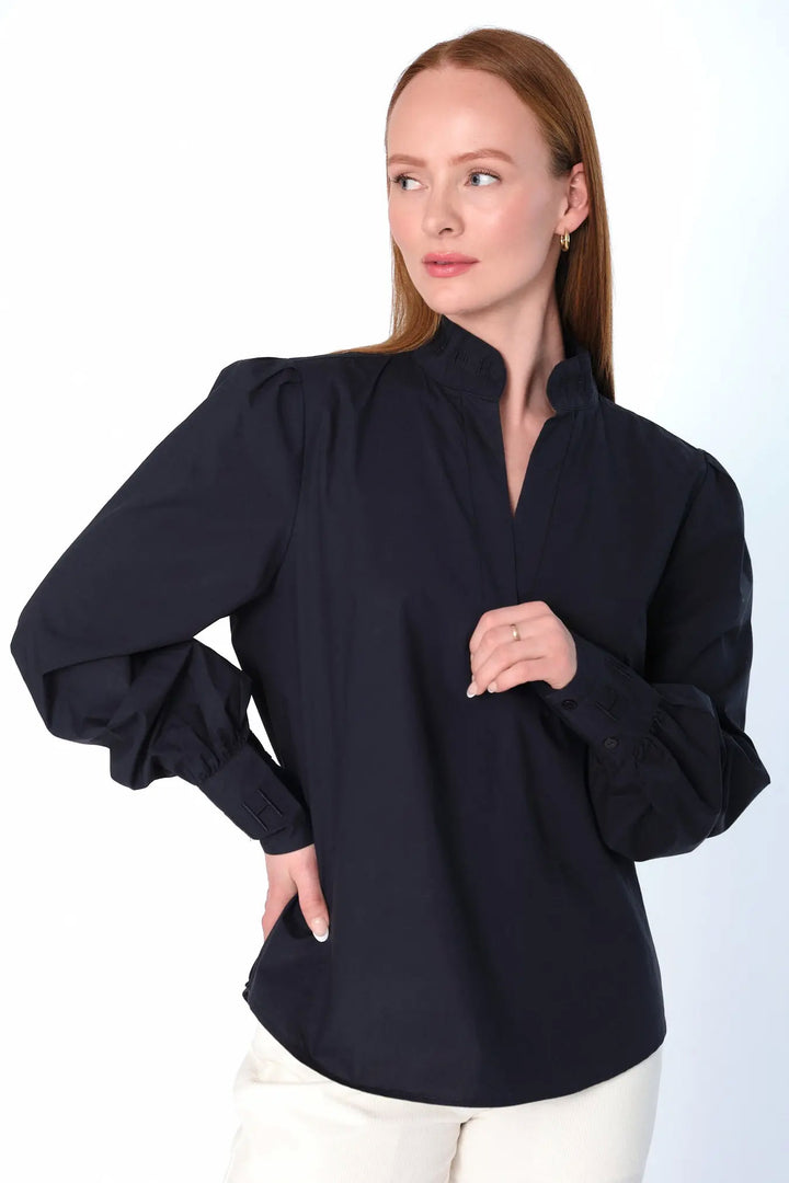 MIE Blouse - Navy Blazer
