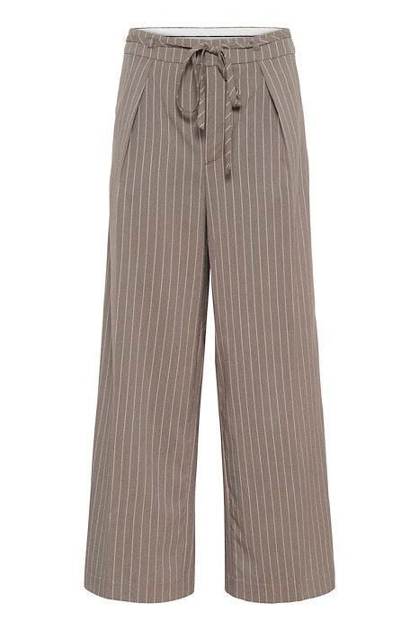 KAmeril Wide Pants - Beige Pinstripe