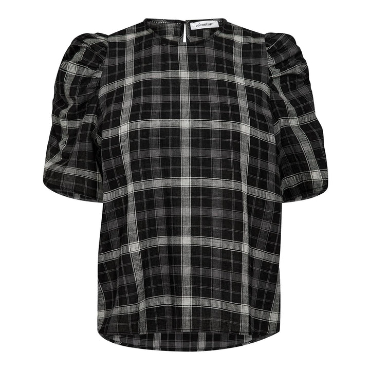 SallyCC Check Blouse - Black