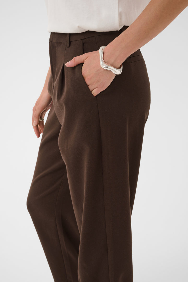 Kamerle 7/8 Pants Suiting- Coffee Bean