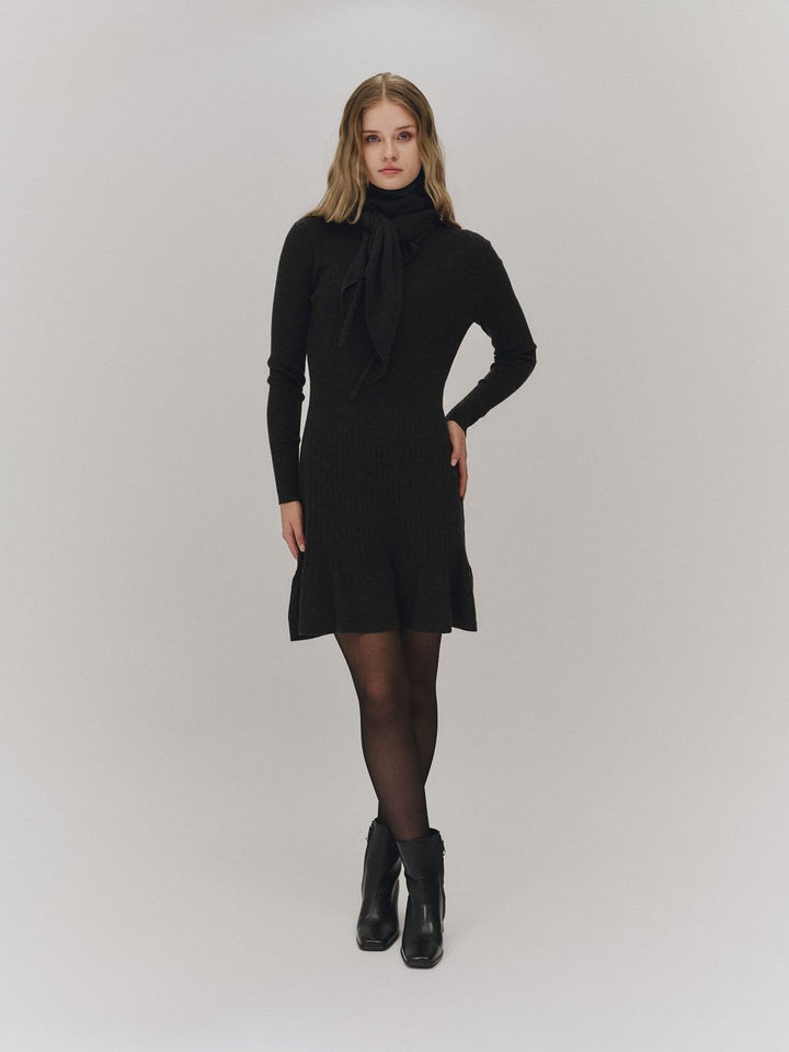 Oline Merino Dress - Dark Grey