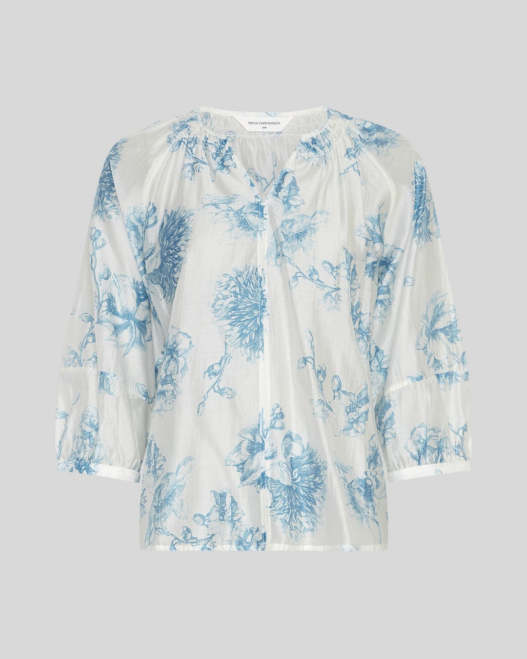 Evangelina Top - Blue Flower