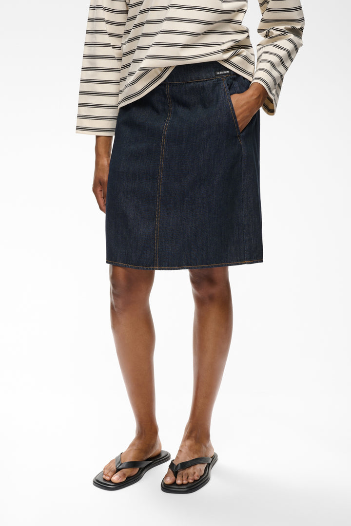 GLENN SKIRT - Dark Denim