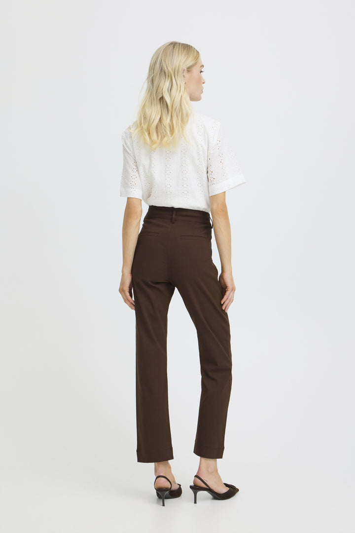 BYDIXI STRAIGHT PANTS - Chicory Coffee