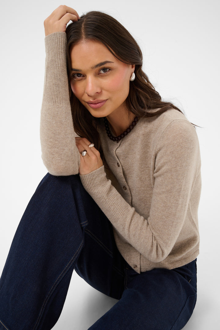 KAcashie Cardigan - Beige melange