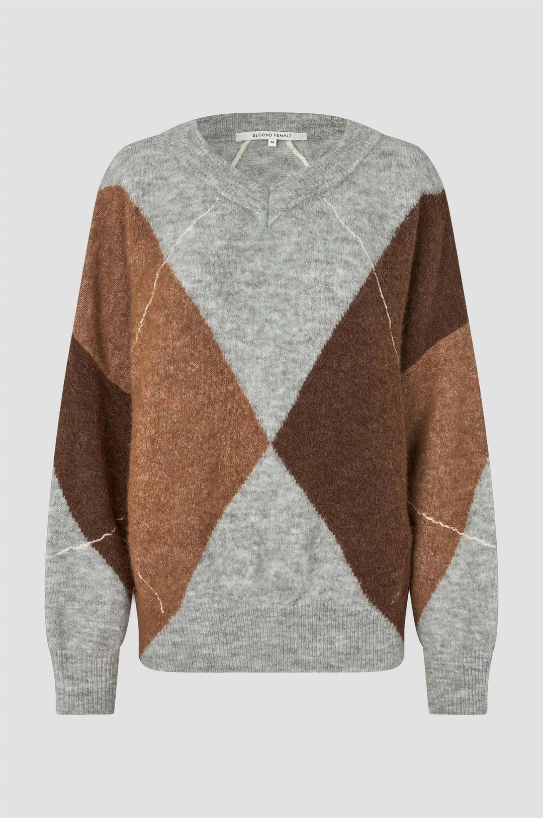 Forca Knit V-Neck - Lt Grey Mel