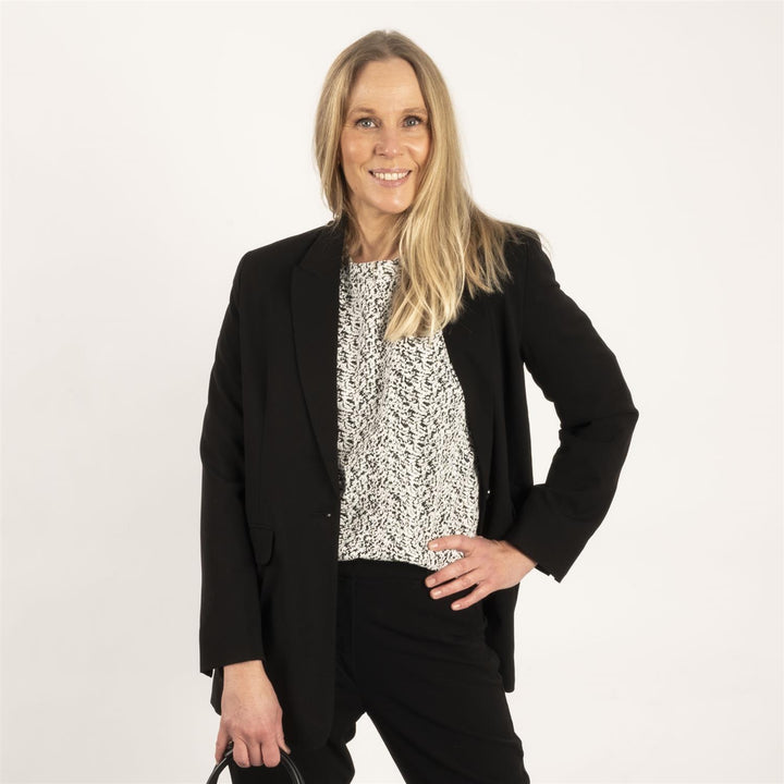 BYDANTA BLAZER - HEAVY WOVEN - Black