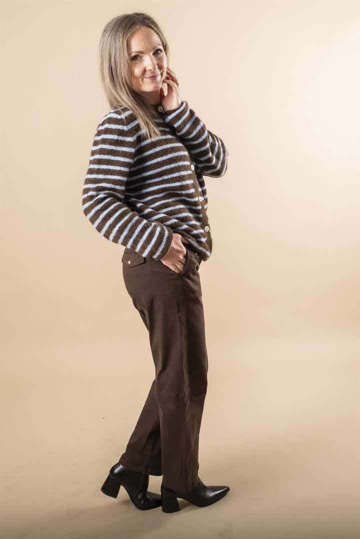 Mertice knit Cardigan - Brown