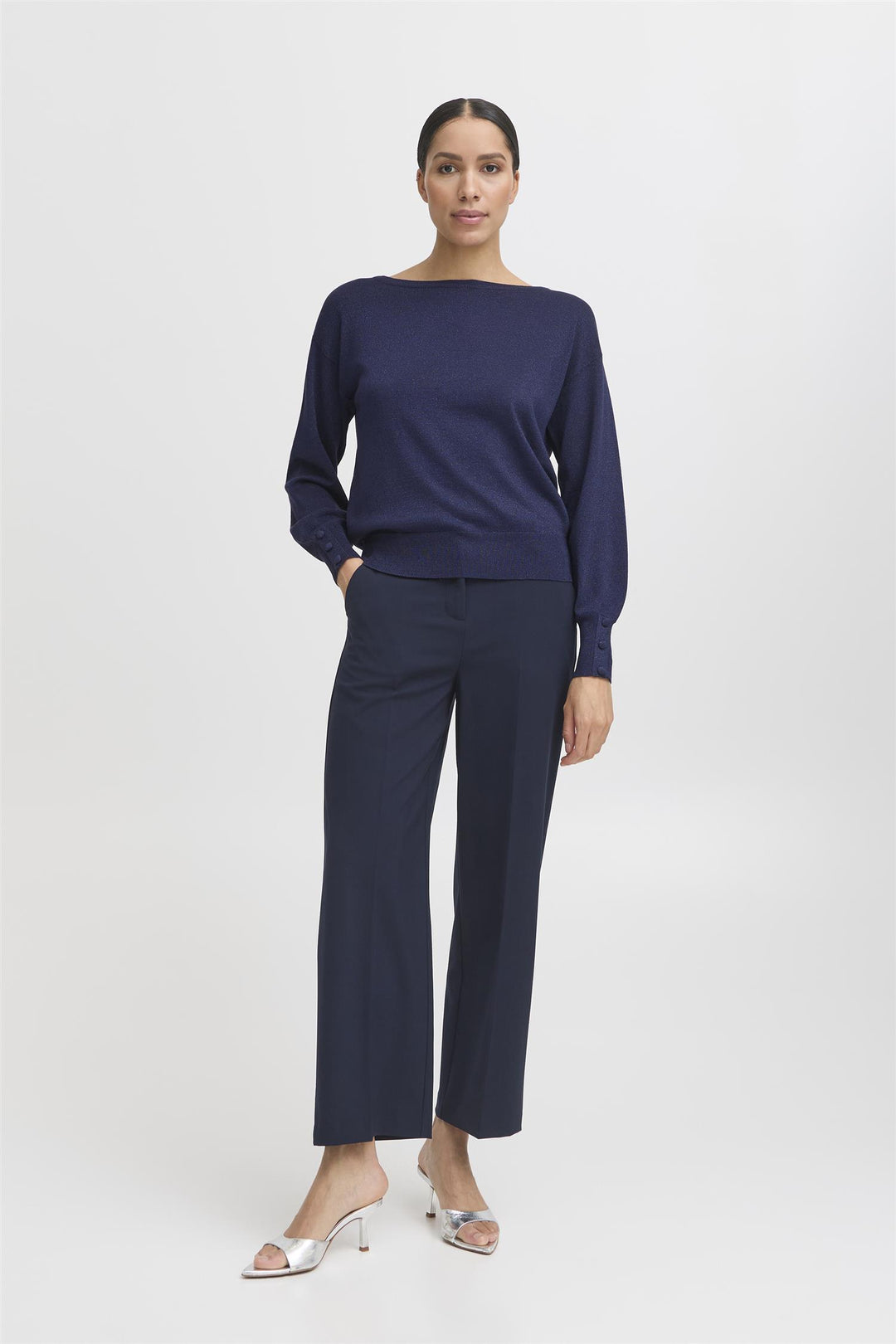 BYMOBBE BOATNECK JUMPER - EVENING BLUE