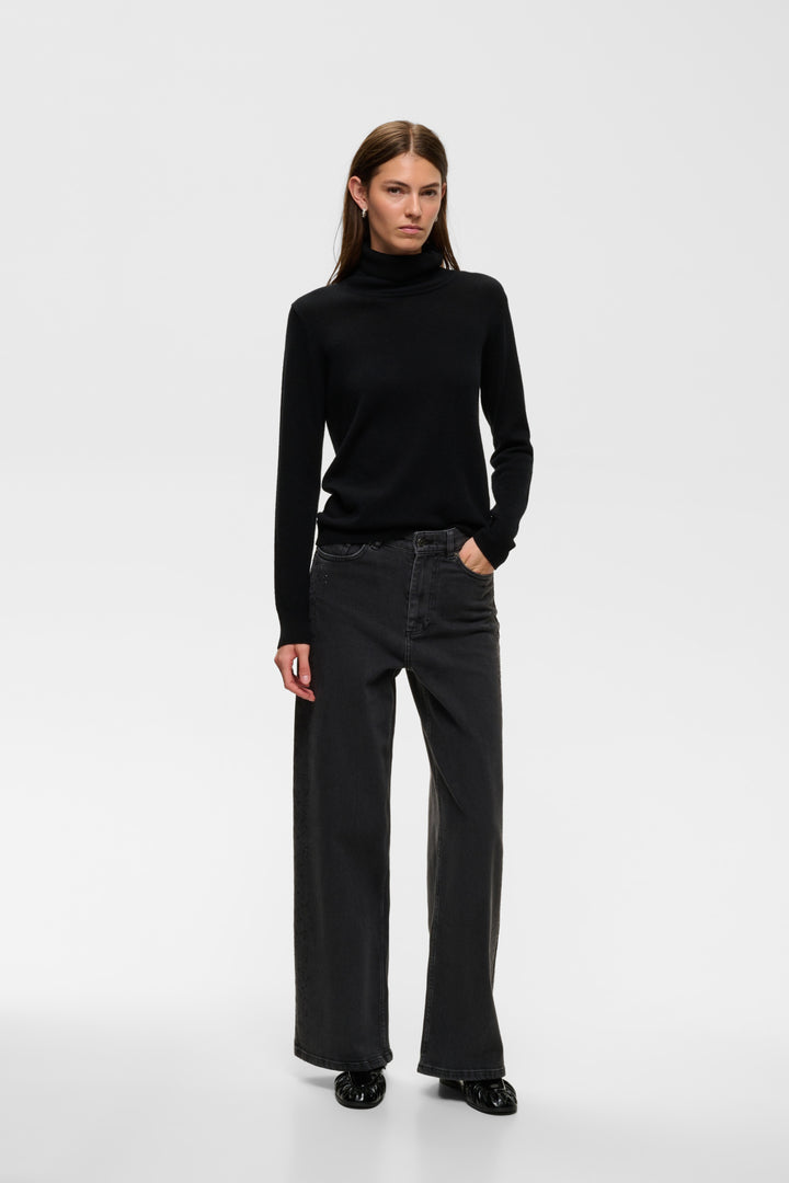 JUNA AALIA JEANS - DARK GREY WASH DENIM