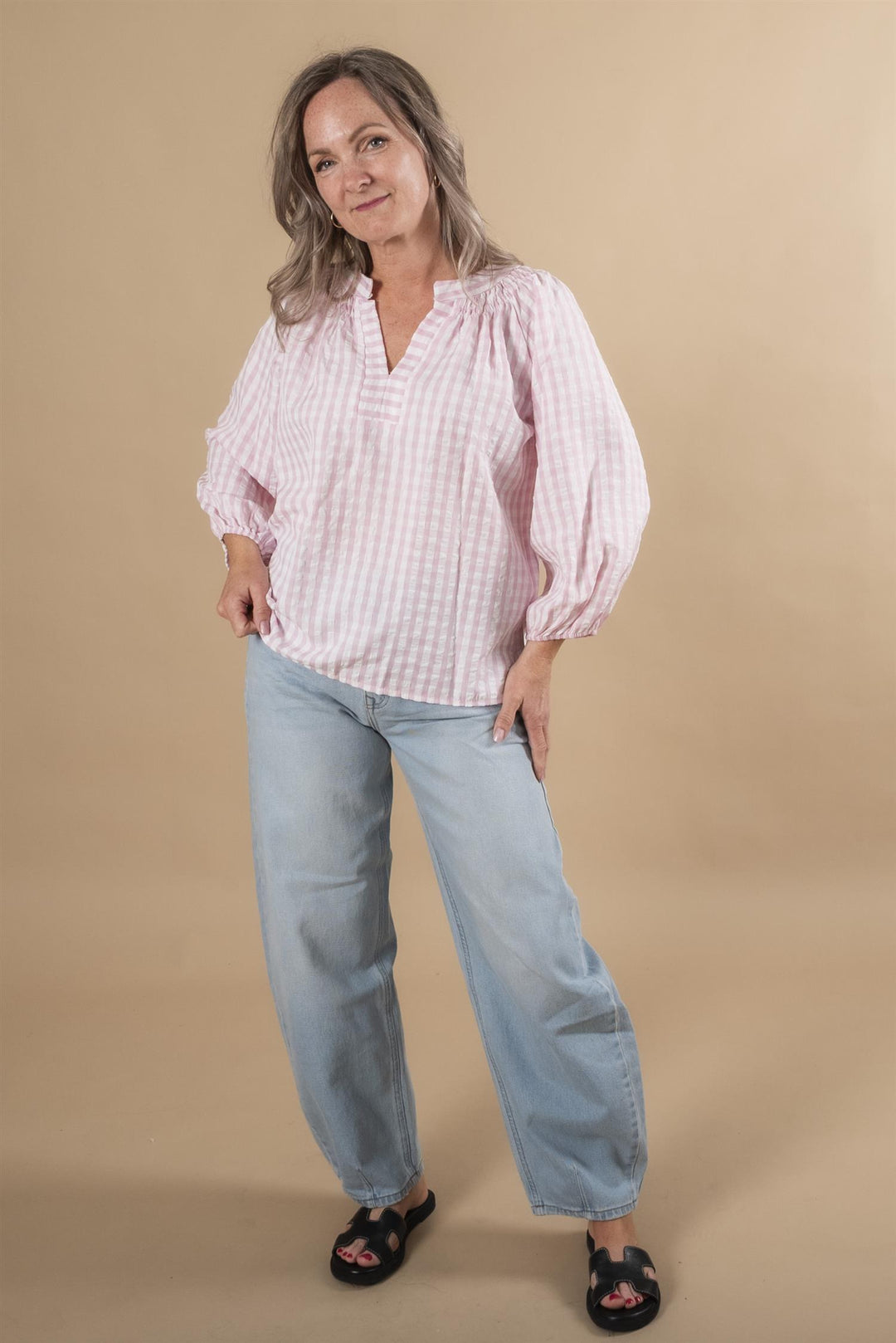 Lucy 139 Loose Barrel - Baby Blue Wash