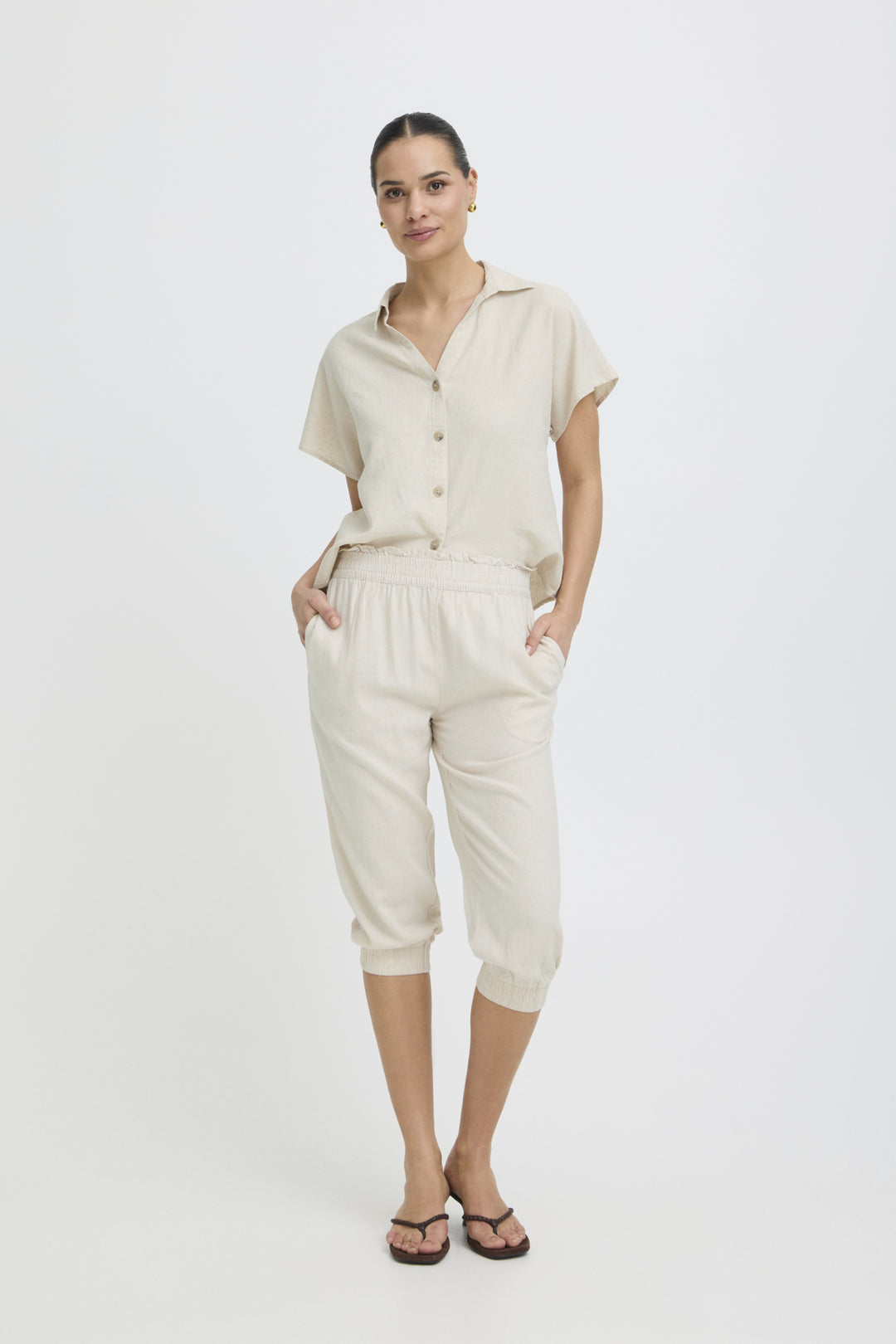 BYFALAKKA CAPRI PANTS - Rainy Day