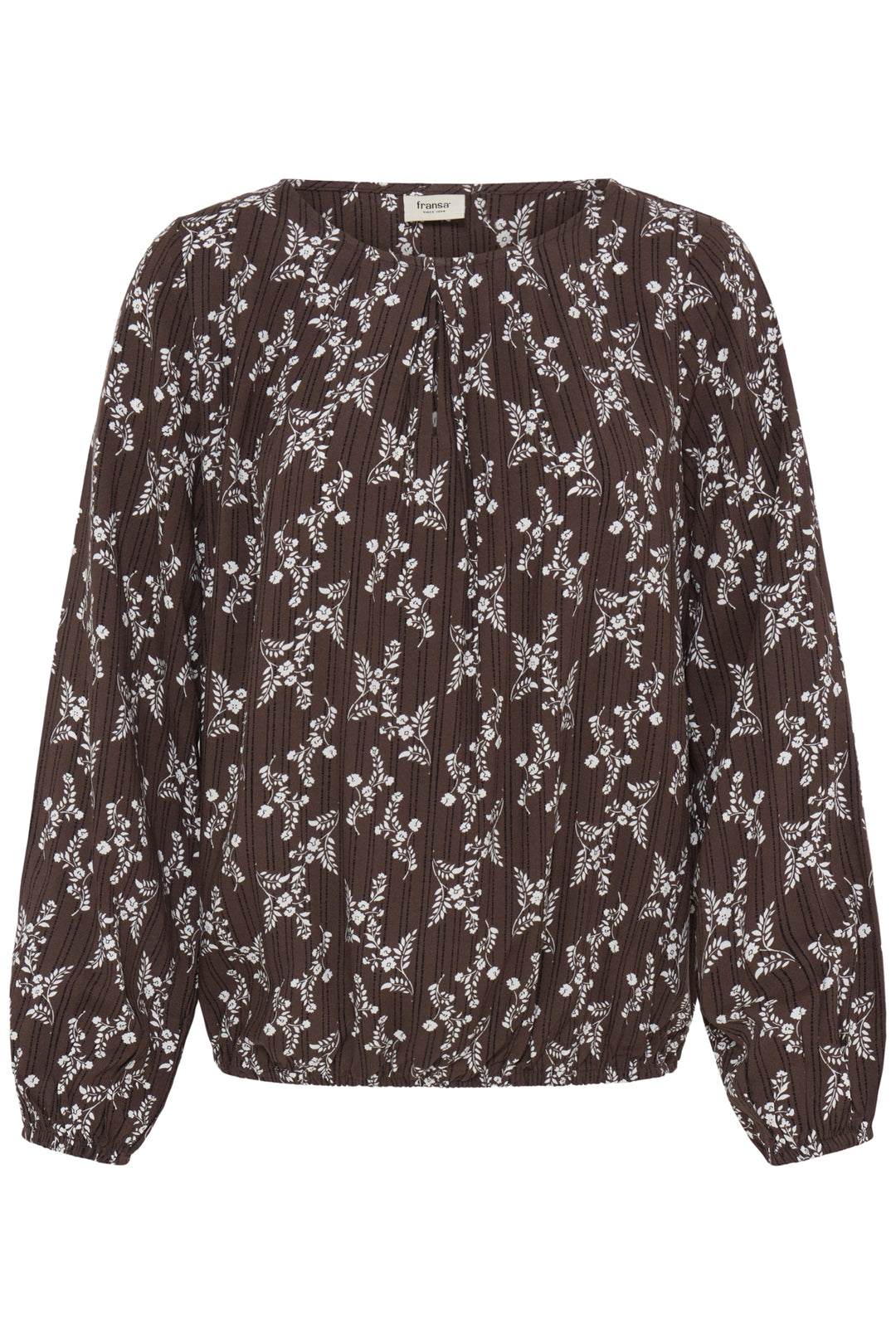 FRMERLE Blouse - FLOWER DROP HOT FUDGE