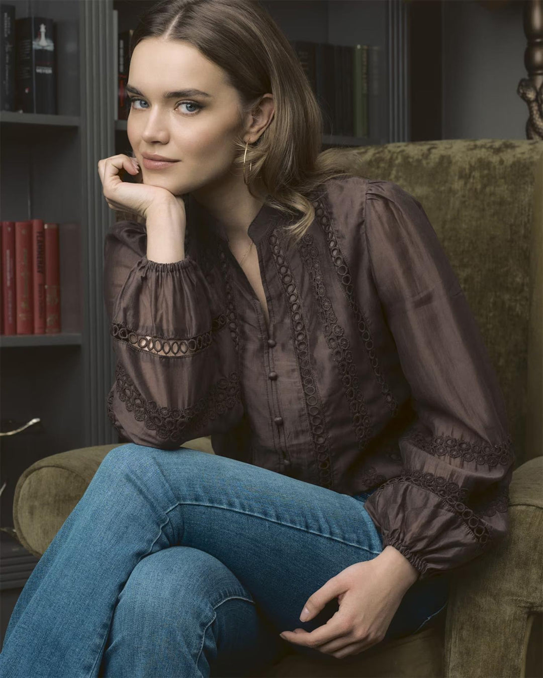 Tuva Blouse - Chocolate