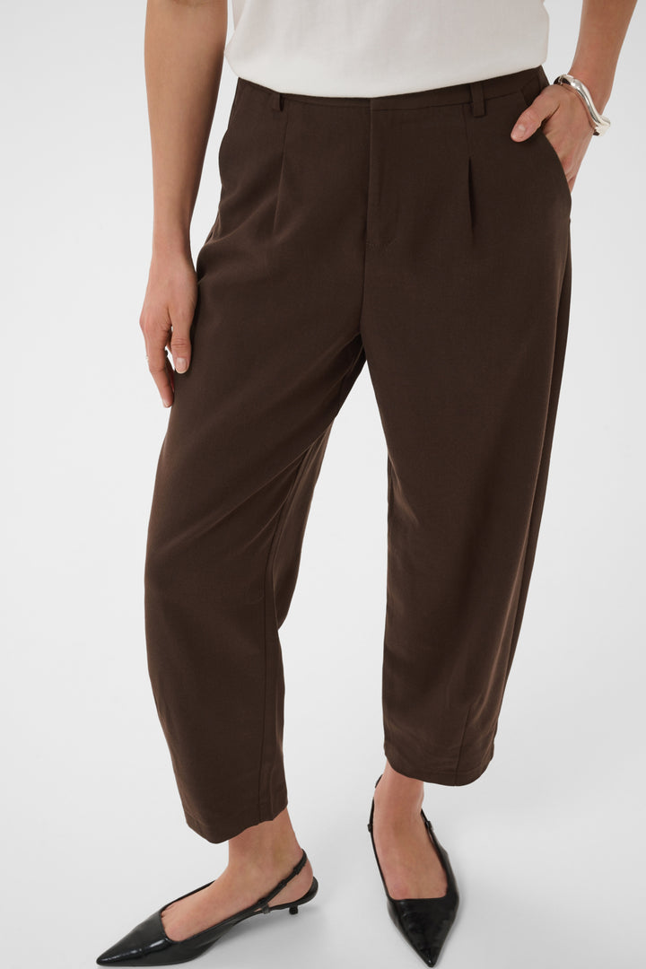 Kamerle 7/8 Pants Suiting- Coffee Bean