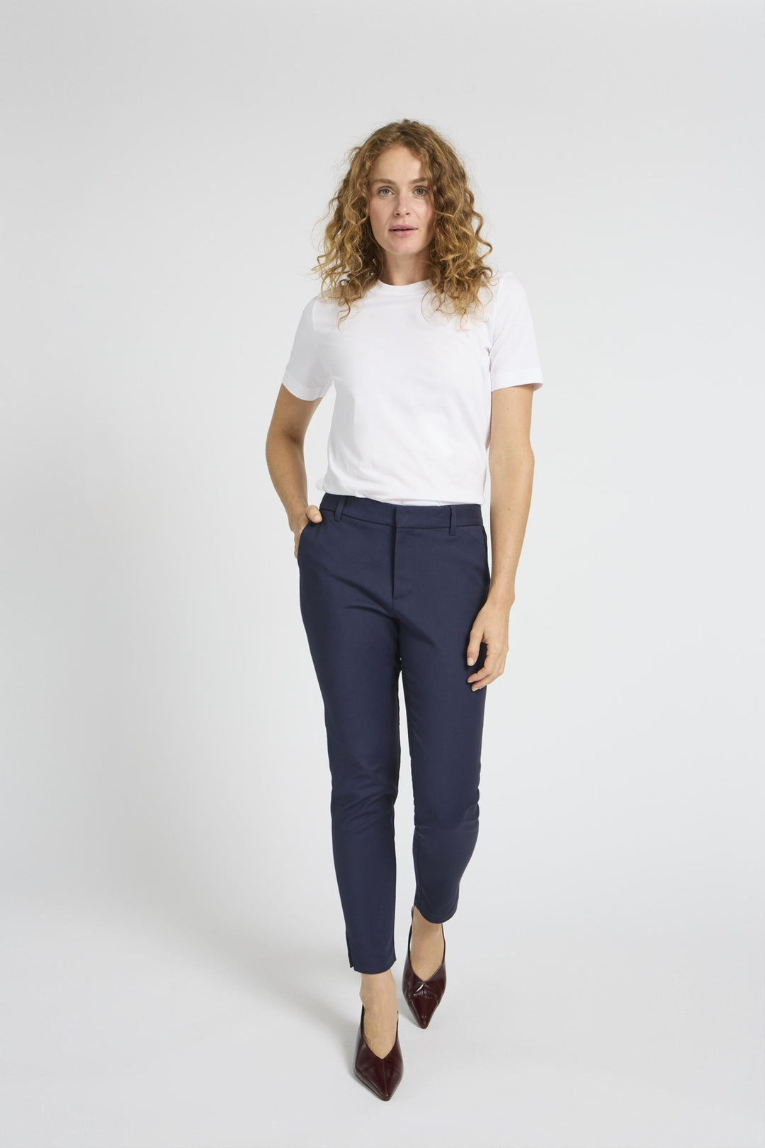 PZBINDY HighWaist Pant Ankl. Skinny Leg - Dark Sapphire