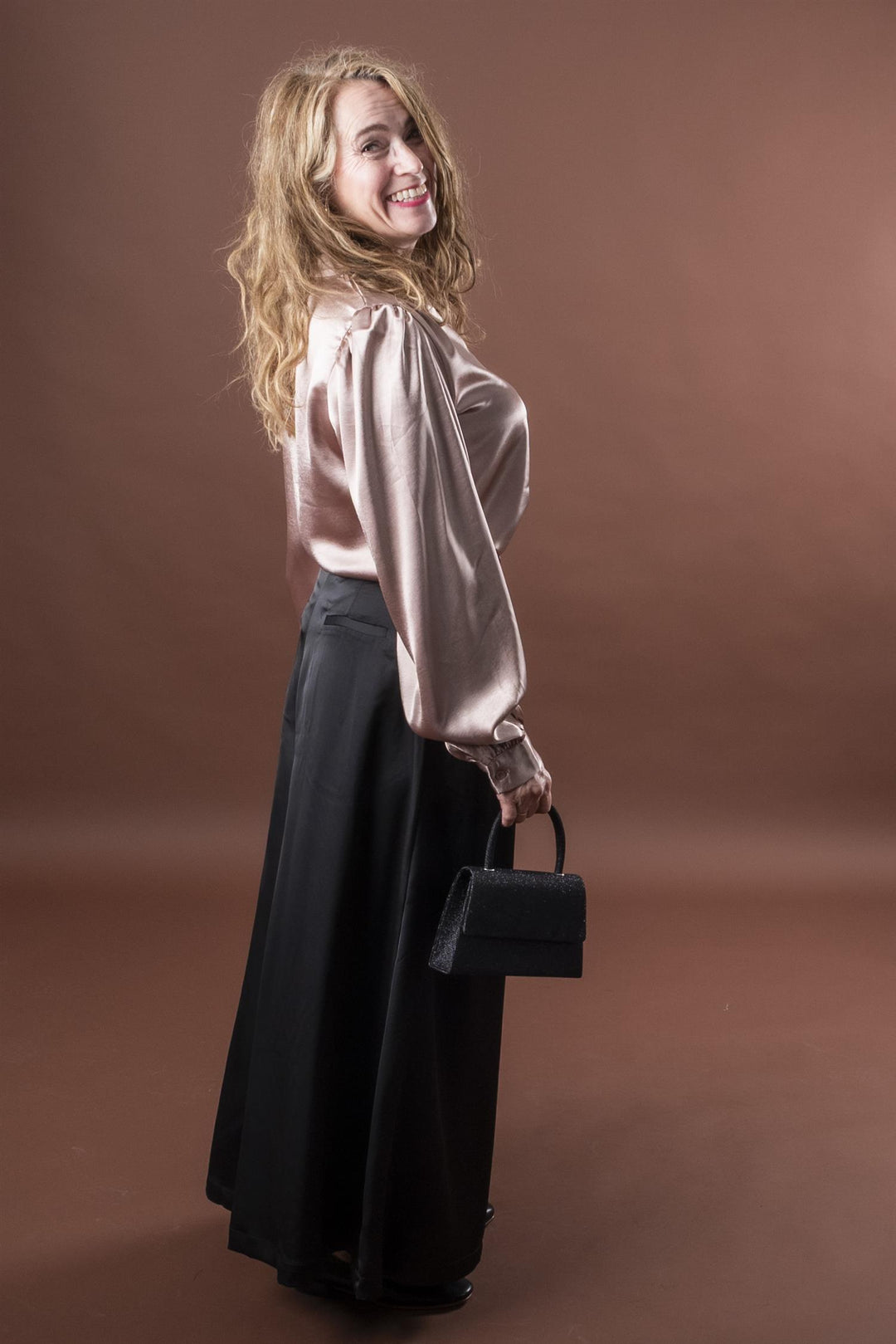 Nara Satin Blouse - Champagne