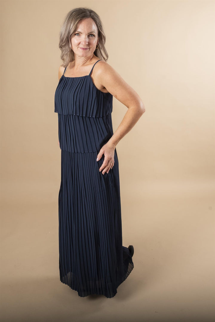 KAkiera Plissé Dress - Midnight Marine