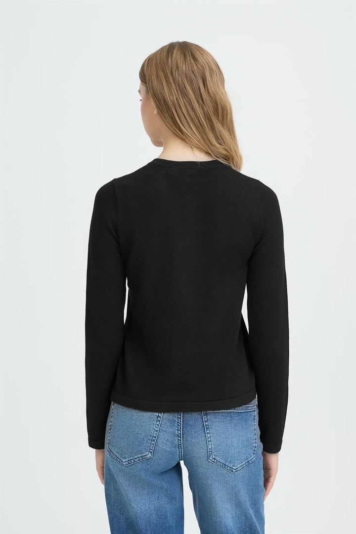 IHLULS O-NECK Cardigan - Black