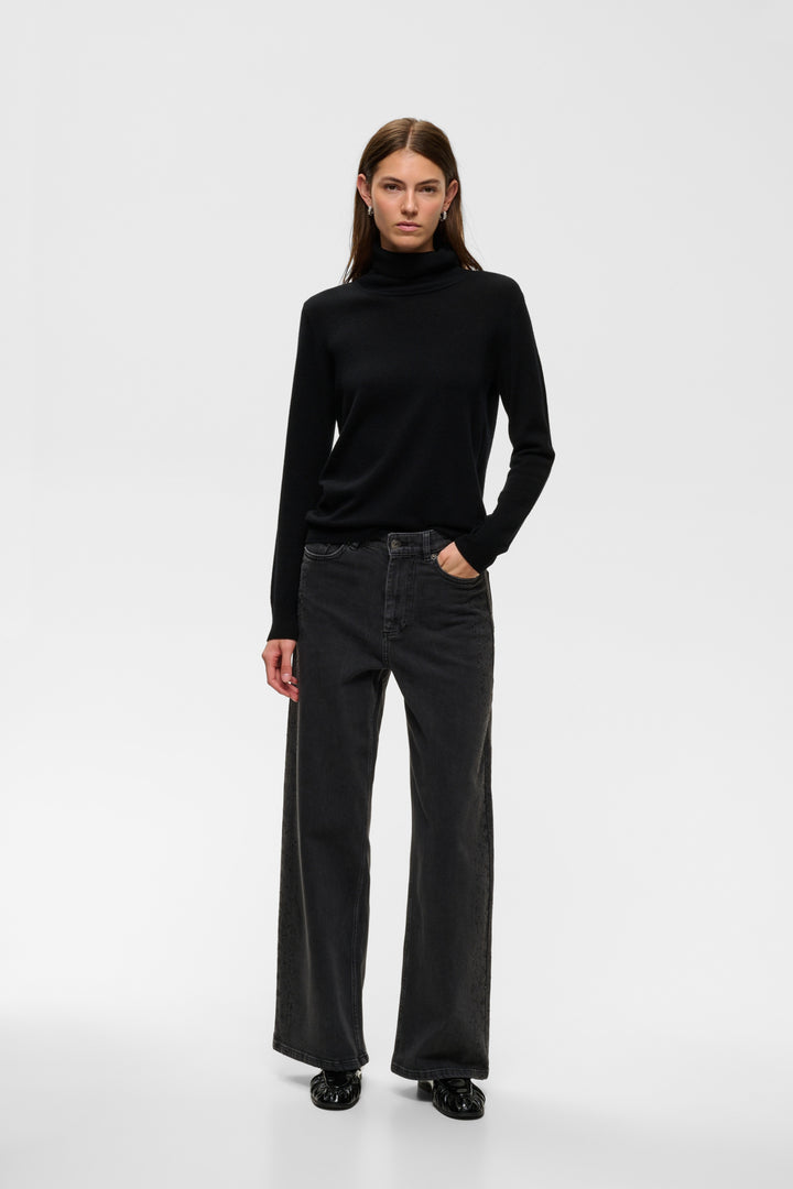 JUNA AALIA JEANS - DARK GREY WASH DENIM