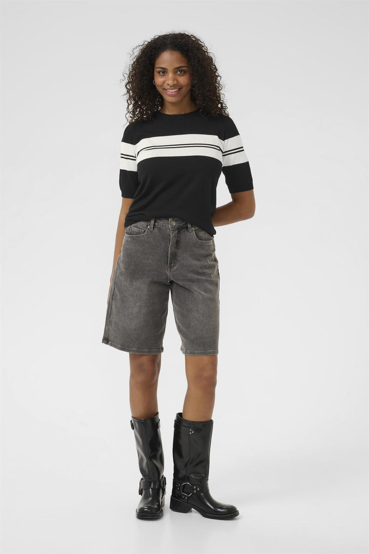 KAlizza Striped Knit - Black / Chalk stripe