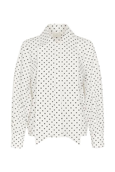 KAmilly Shirt - White W. Black Dot
