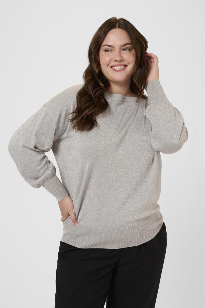 KCregitta Knit Pullover - Grey silver metallic