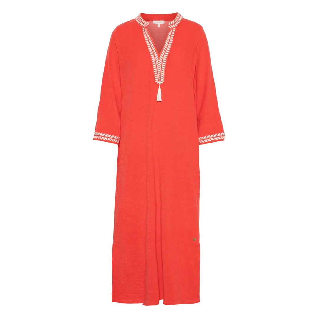 Kaftan Long Dress - Coral