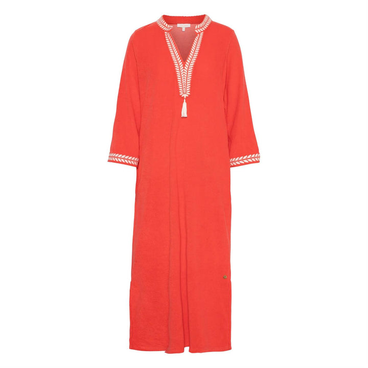 Kaftan Long Dress - Coral