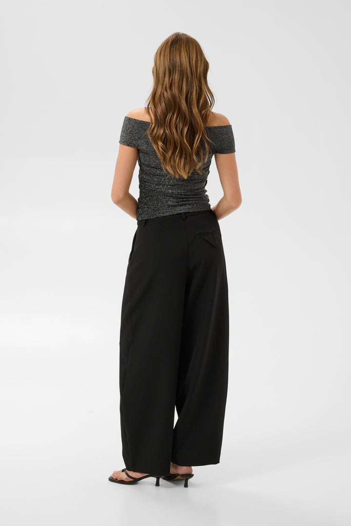 KArebecca Top - Silver black glitter