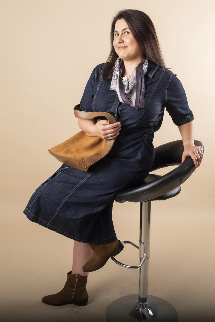 KCmally Denim Dress - Raw blue denim