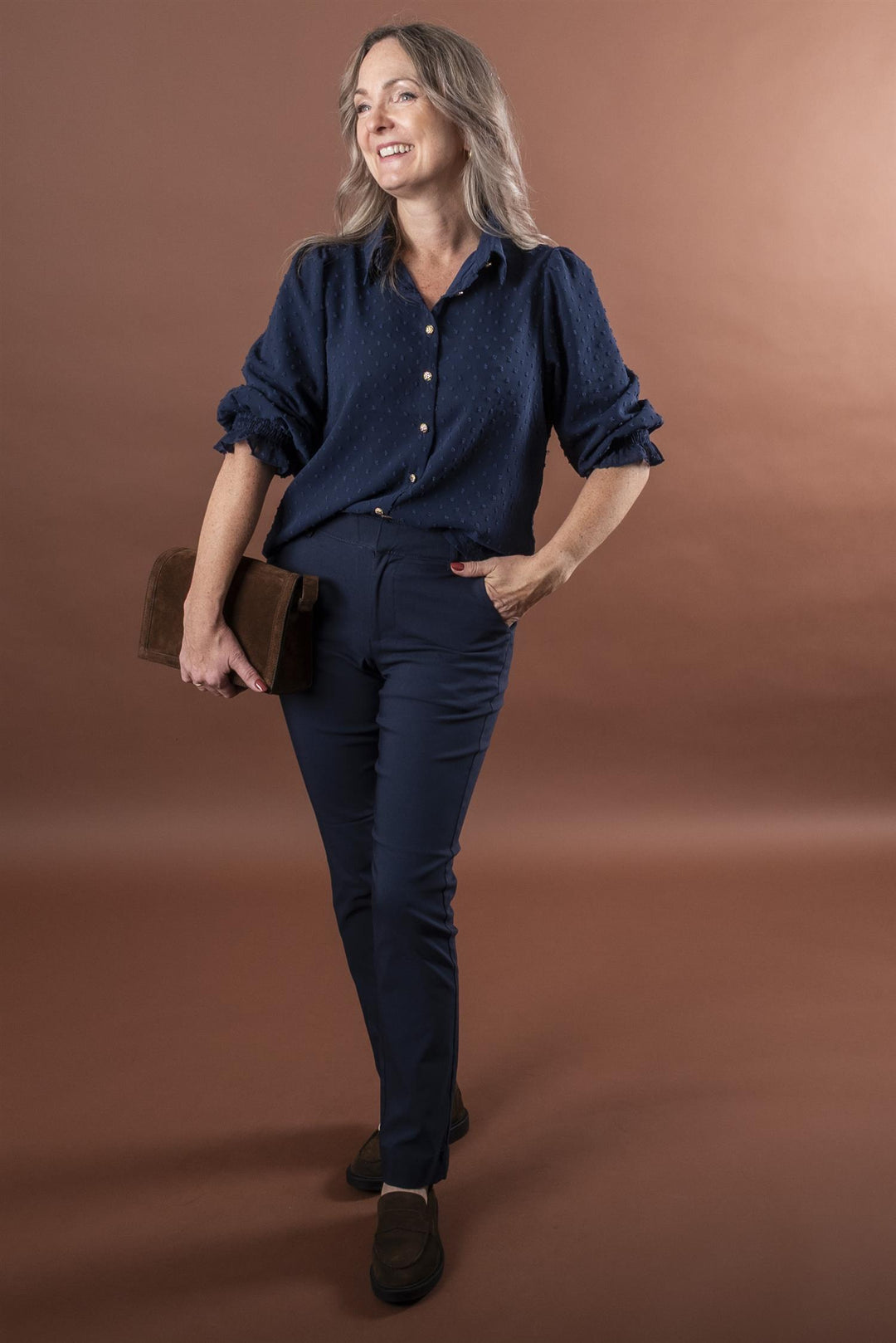BYDIXI STRAIGHT PANTS - Copenhagen Night