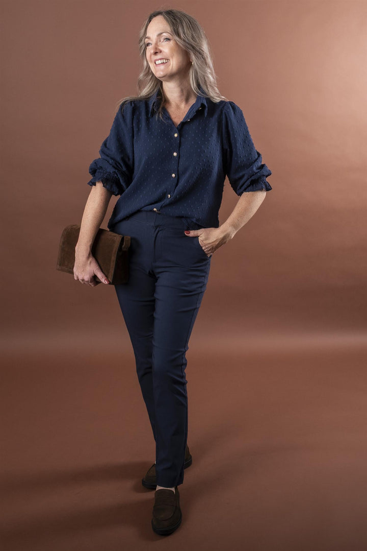 BYDIXI STRAIGHT PANTS - Copenhagen Night
