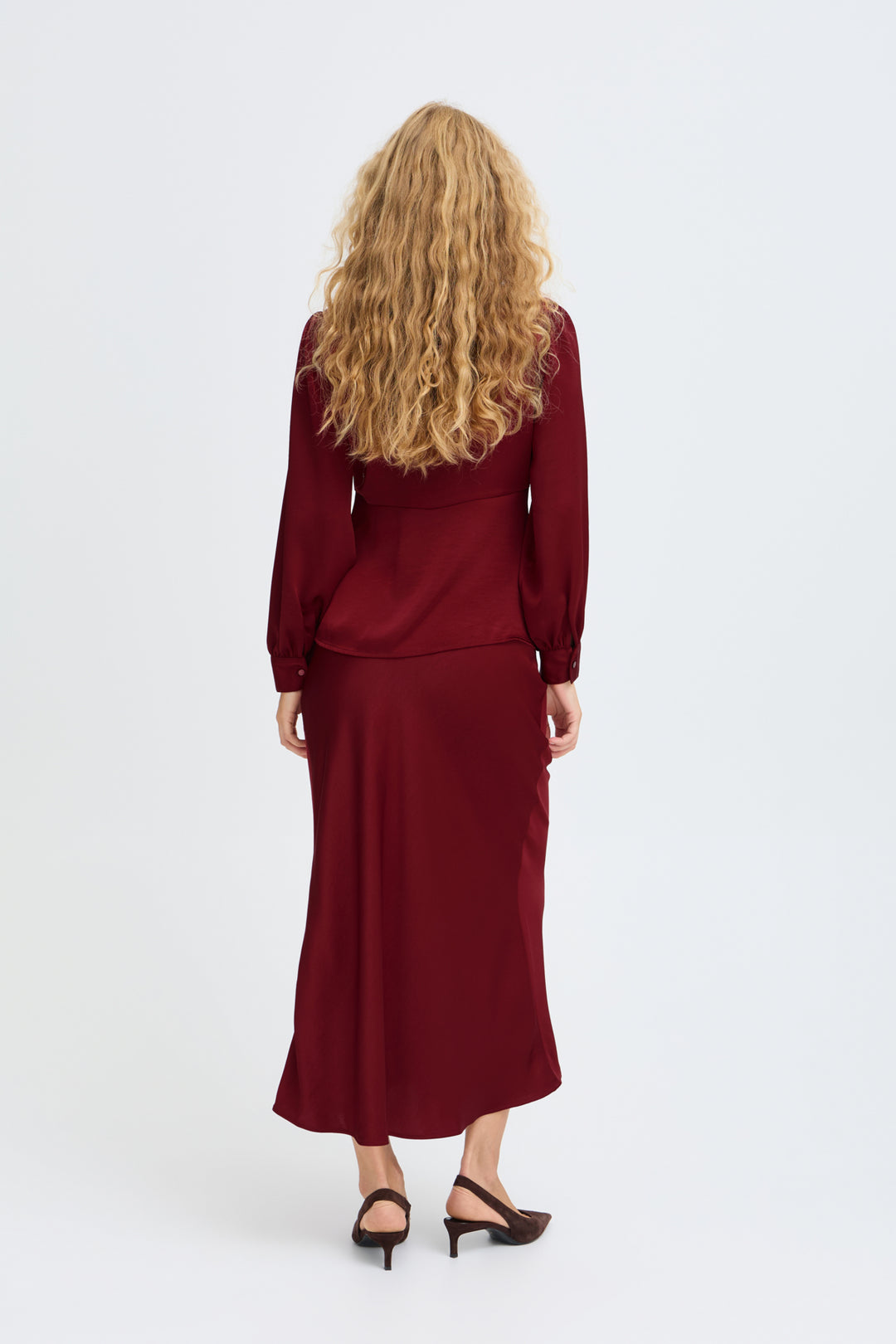 BYISA PEPLUM SHIRT - Sun-Dried Tomato