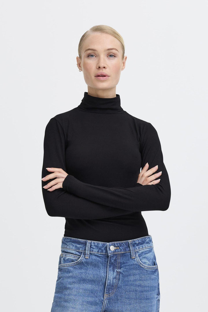 Pamila Roll Neck - Black