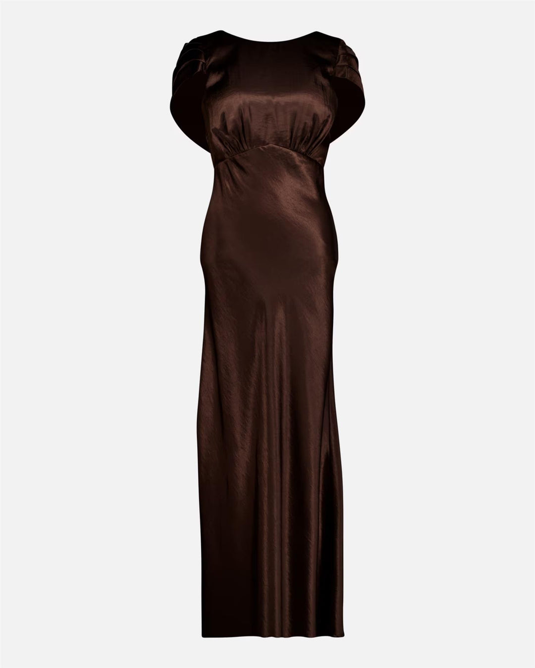 Amaris Heavy Satin Maxidress - Chocolate
