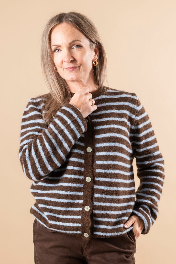 Mertice knit Cardigan - Brown