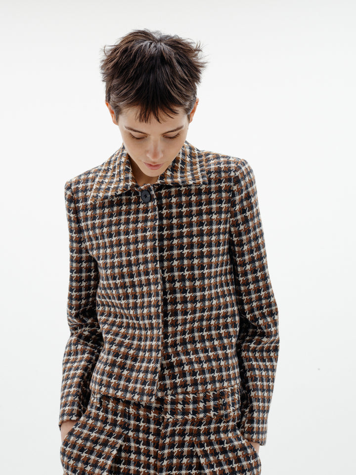 CARSONNE JACKET - BLACK/ BROWN