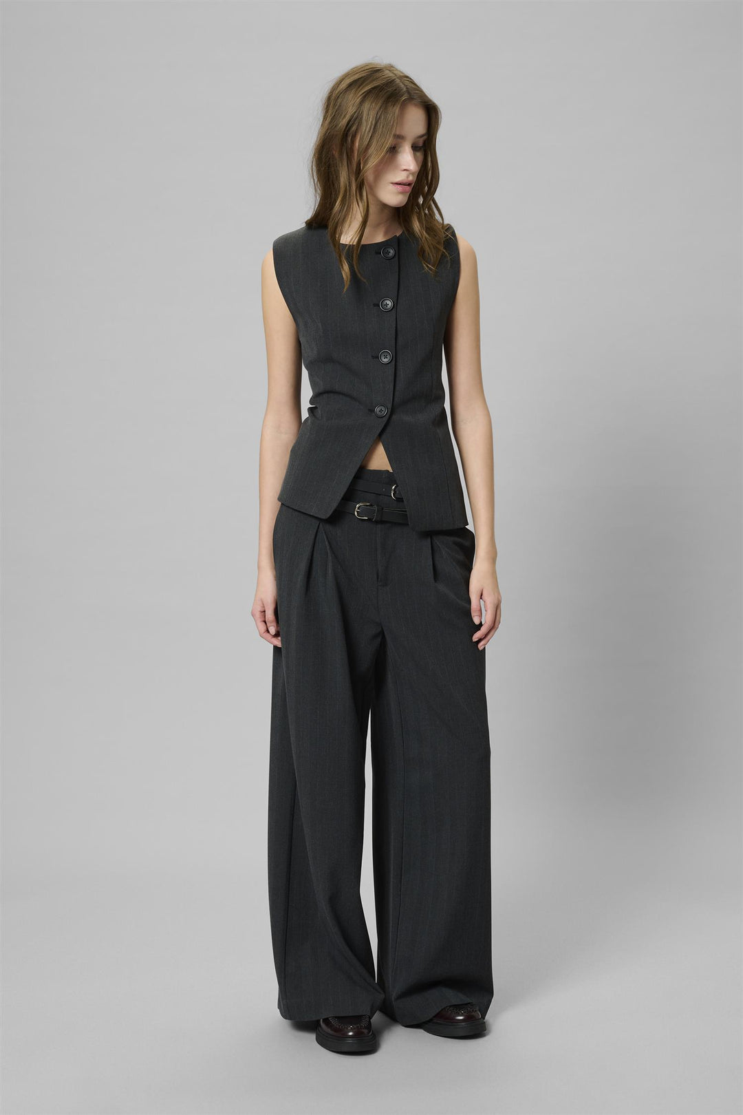 Luna High Wide Pant - Asphalt