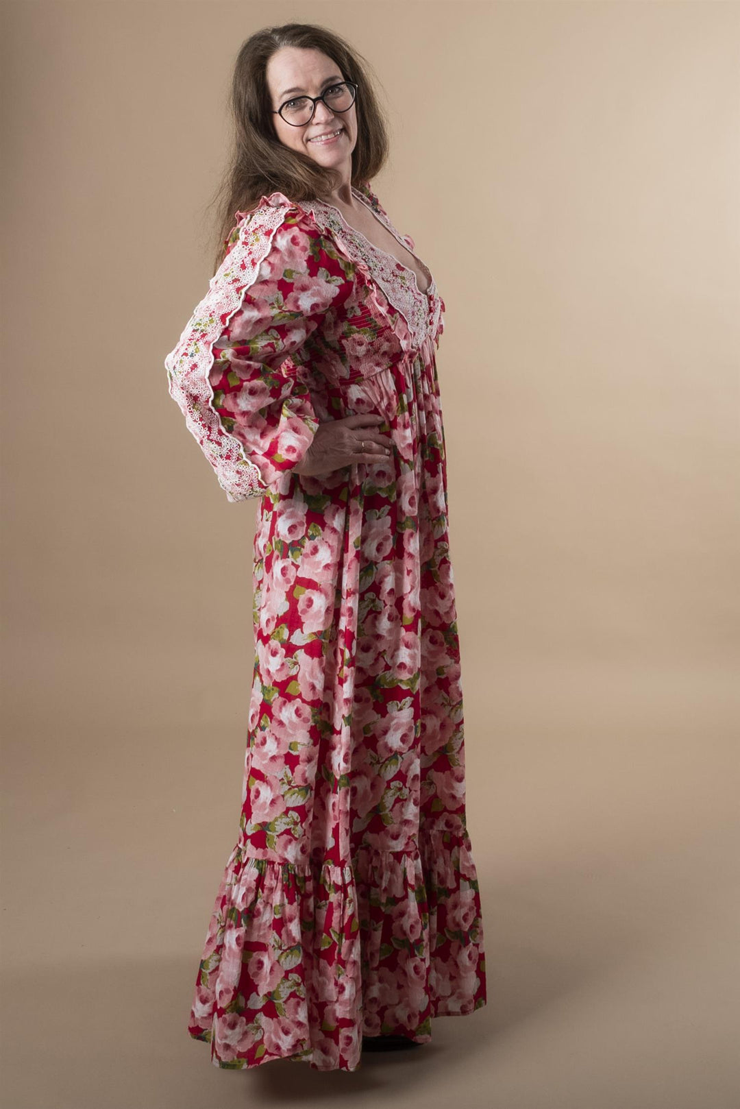 Cotton Slub Maxi Dress - Romance