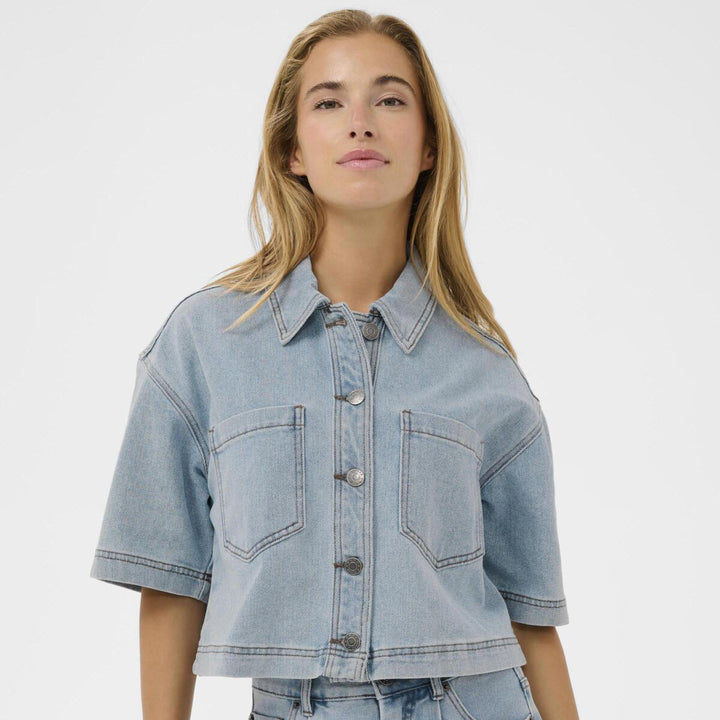 KAminna Denim Shirt - Light Blue Washed Denim