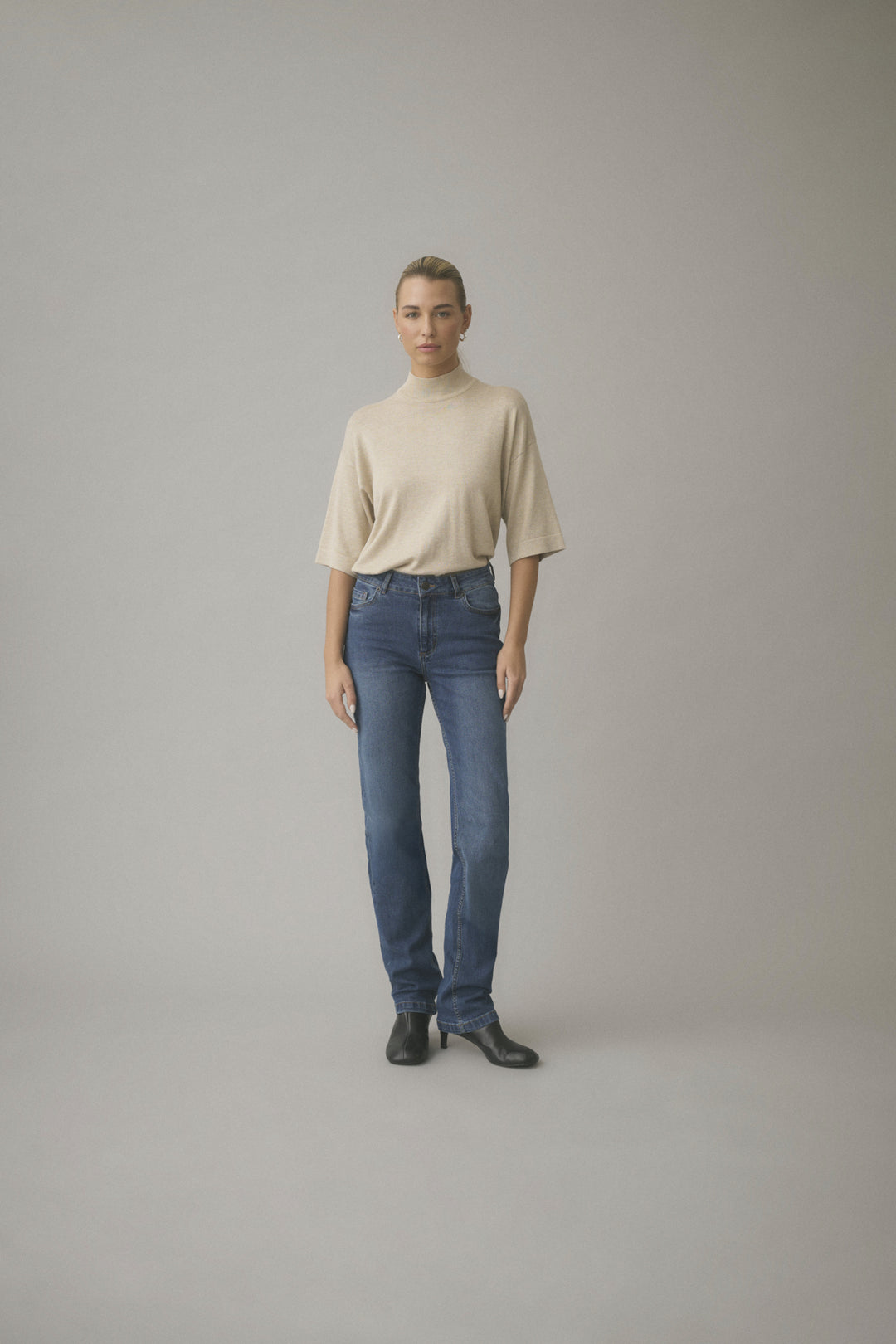 KAmaris Reg Fit Jeans - Medium blue denim