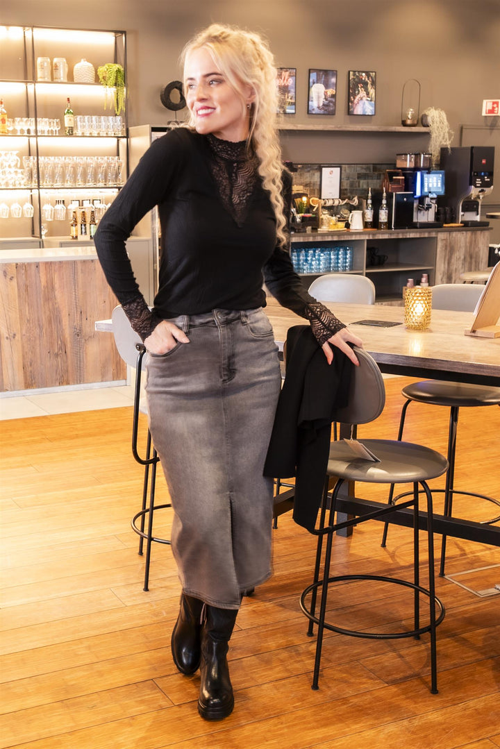 KAsinem Skirt - Medium Grey Denim