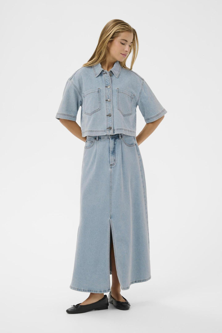 KAminna Denim Shirt - Light Blue Washed Denim
