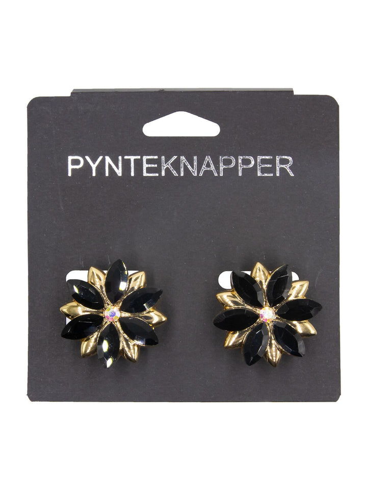 Pynteknapper m/strass - Black