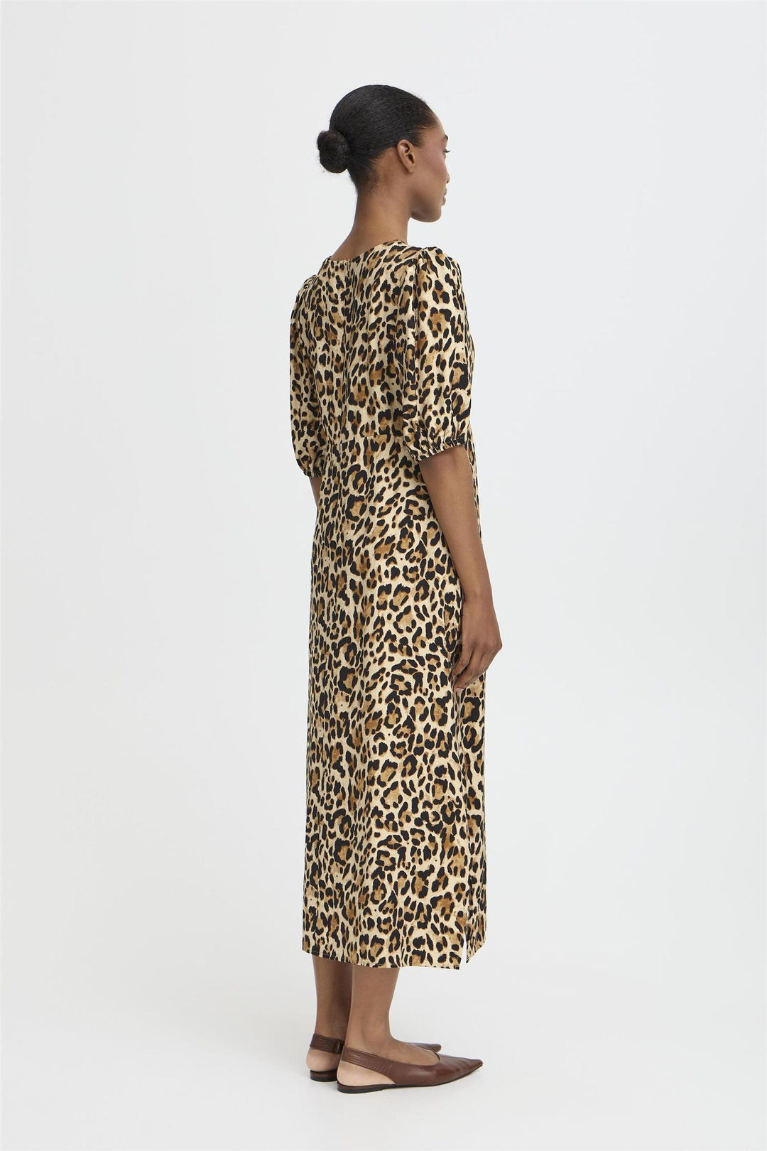 BYIHAMMA LONG DRESS 2 - Humus Leopard Mix